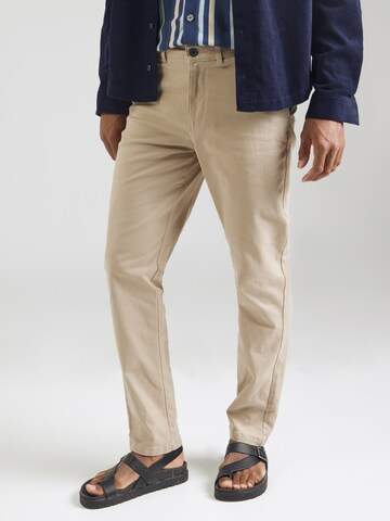 Regular Pantalon TOPMAN en gris : devant