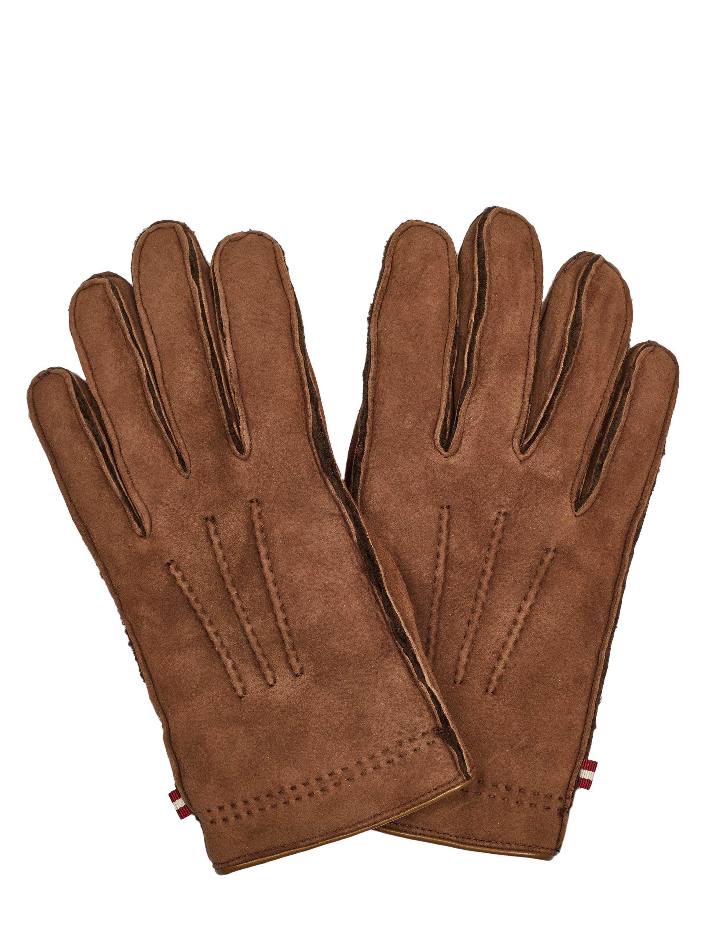 Bally Full Finger Gloves 'Bally Handschuh' in Brown: front