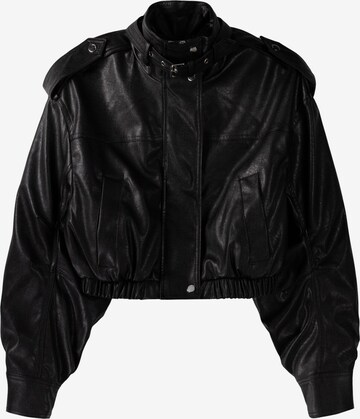 Veste mi-saison Bershka en noir : devant