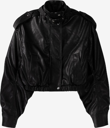 Bershka Between-Season Jacket in Black: front