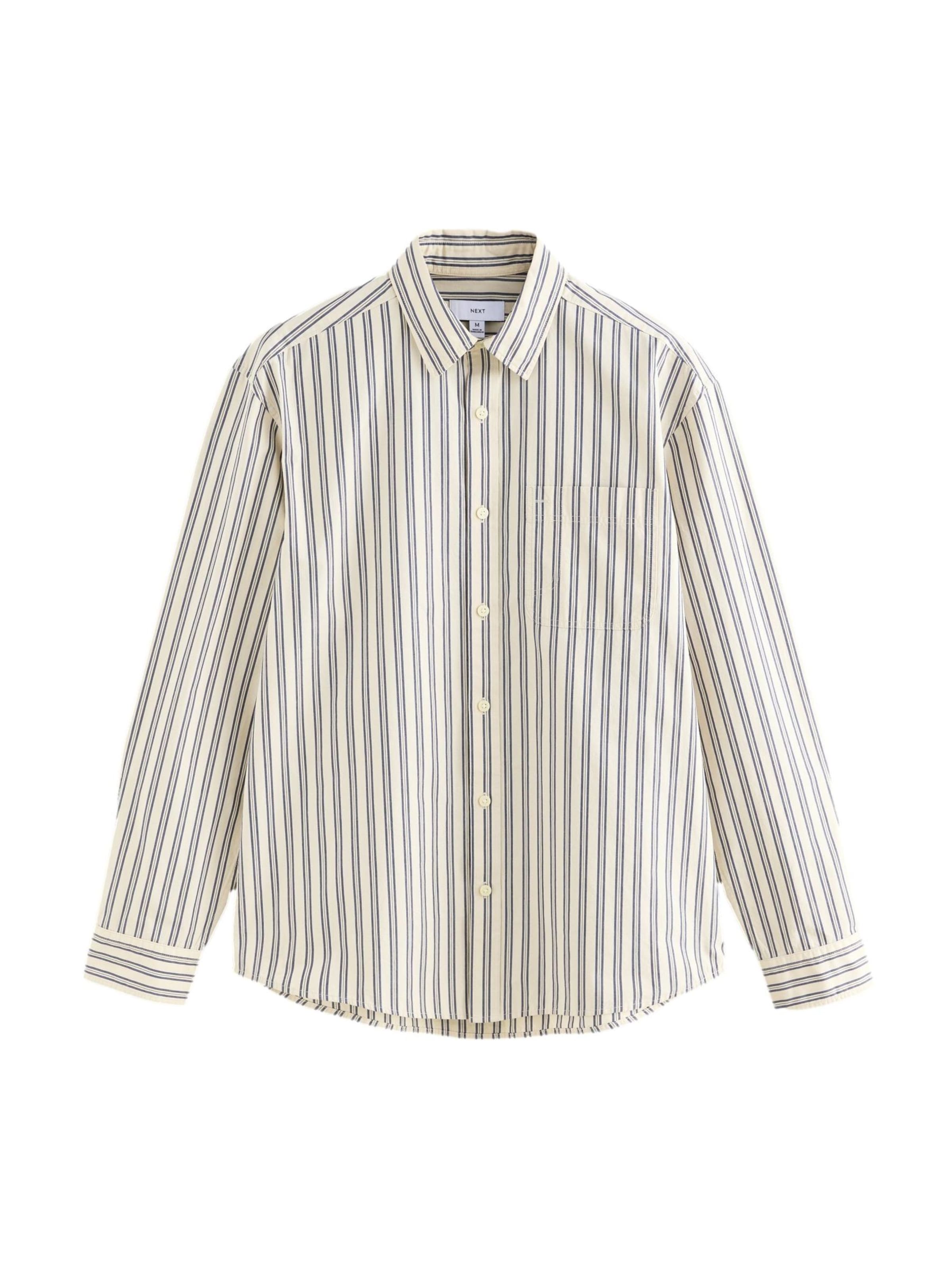 Next Рубашка в Цвет экрю / Темно-синий, Обзор товара