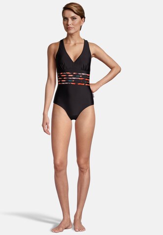 BECO the world of aquasports Bustier Badeanzug 'Feathers' in Schwarz