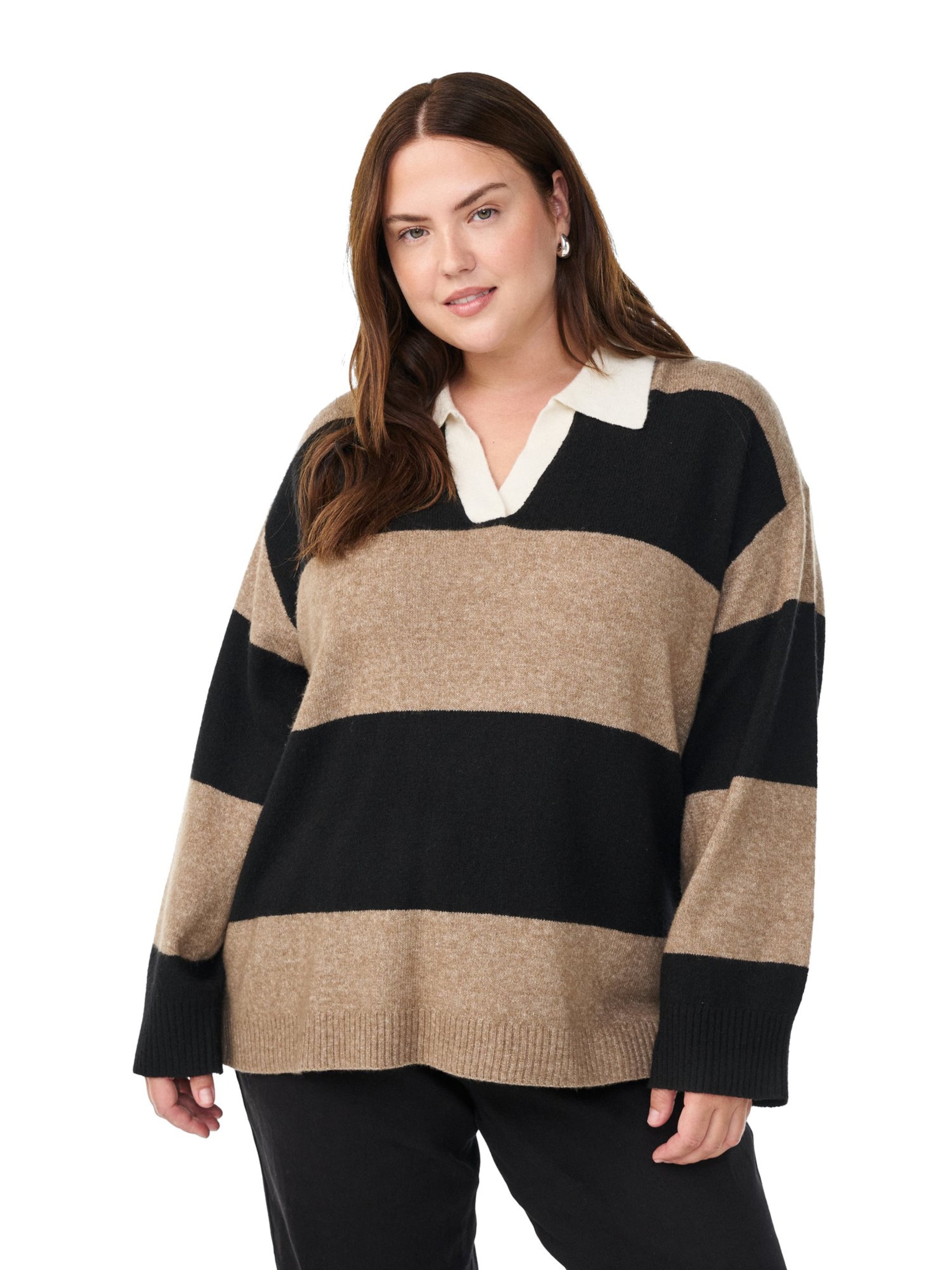 Zizzi Свитер 'MVISTA' в Коричневый: спереди