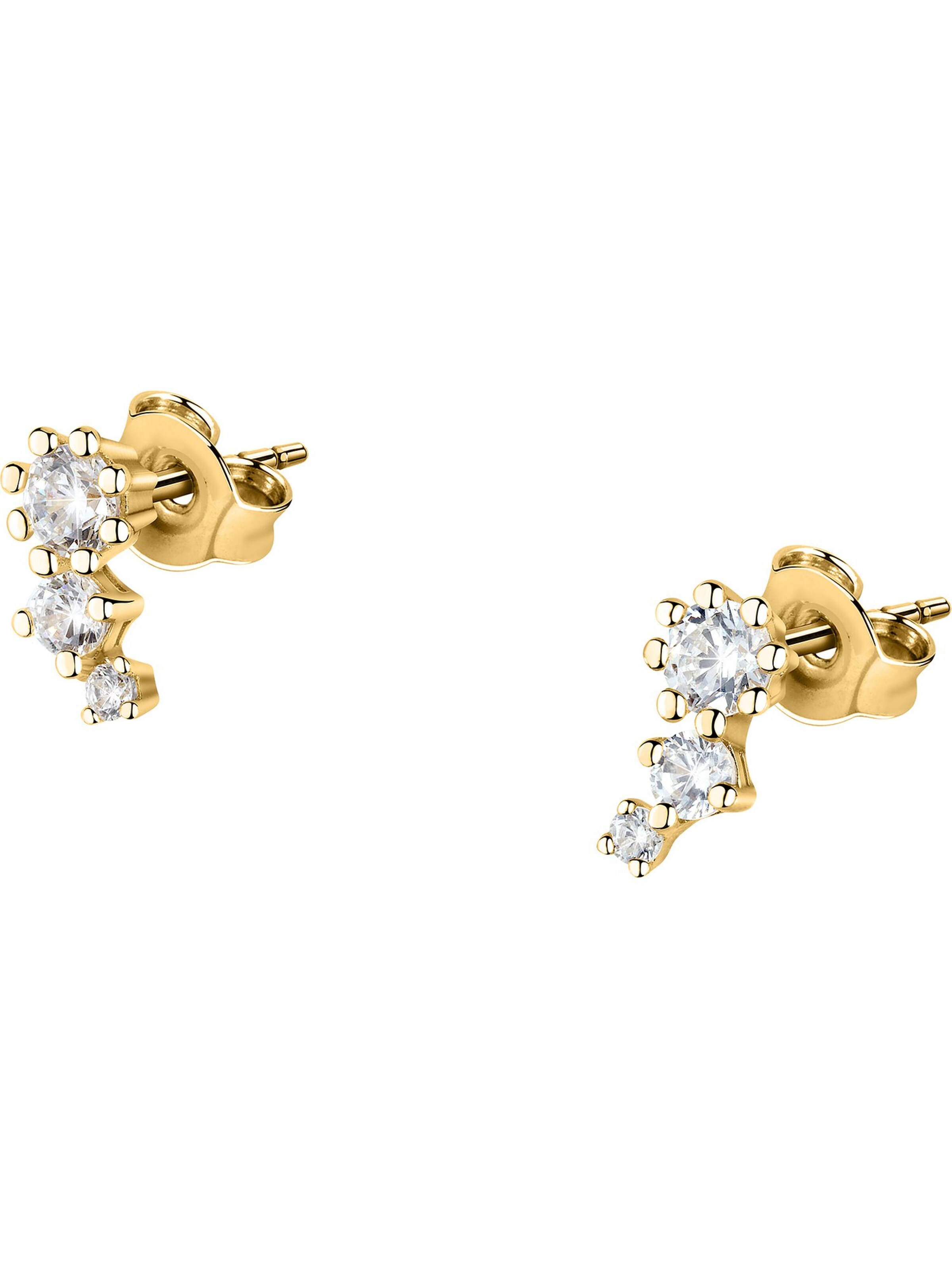 Live Diamond Ohrringe in Gold: Vorderseite