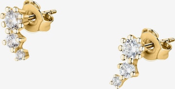 Live Diamond Earrings in Gold: front