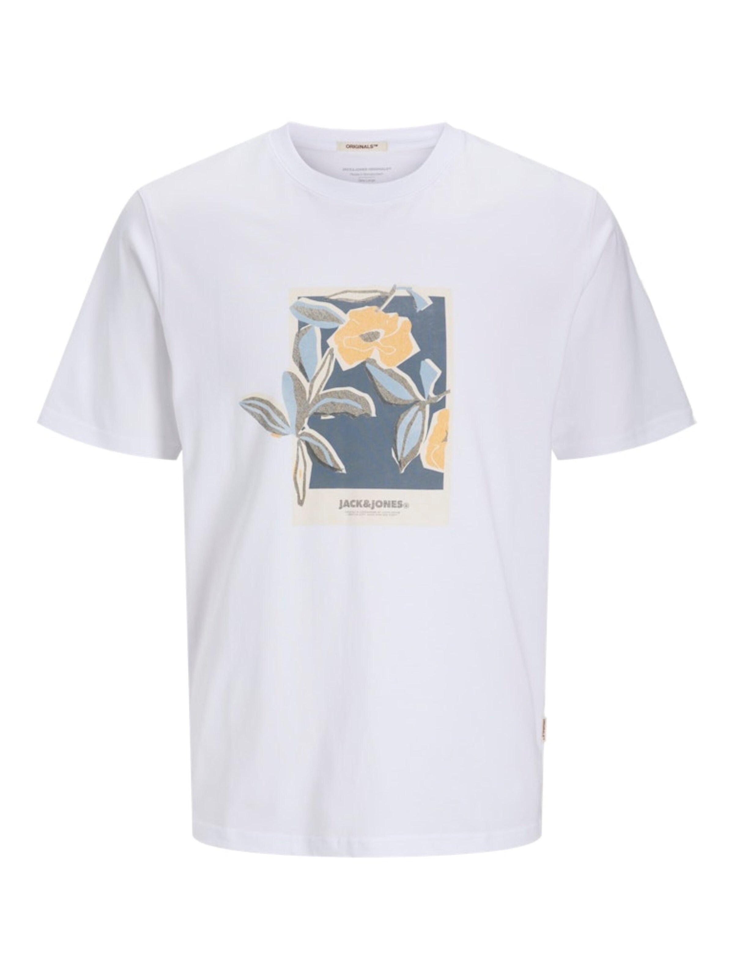 JACK & JONES Shirt 'JORALMERIA FRONT TEE' in Wit: voorkant