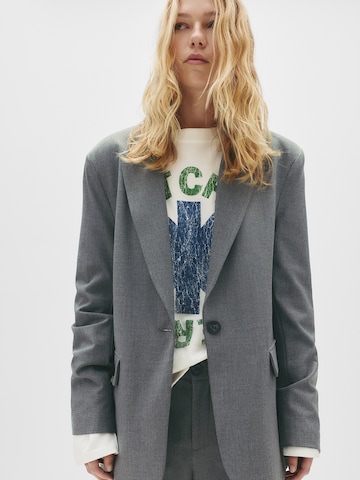 Pull&Bear Blazer | siva barva: sprednja stran