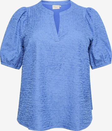 KAFFE CURVE Blouse 'Laila' in Blauw: voorkant