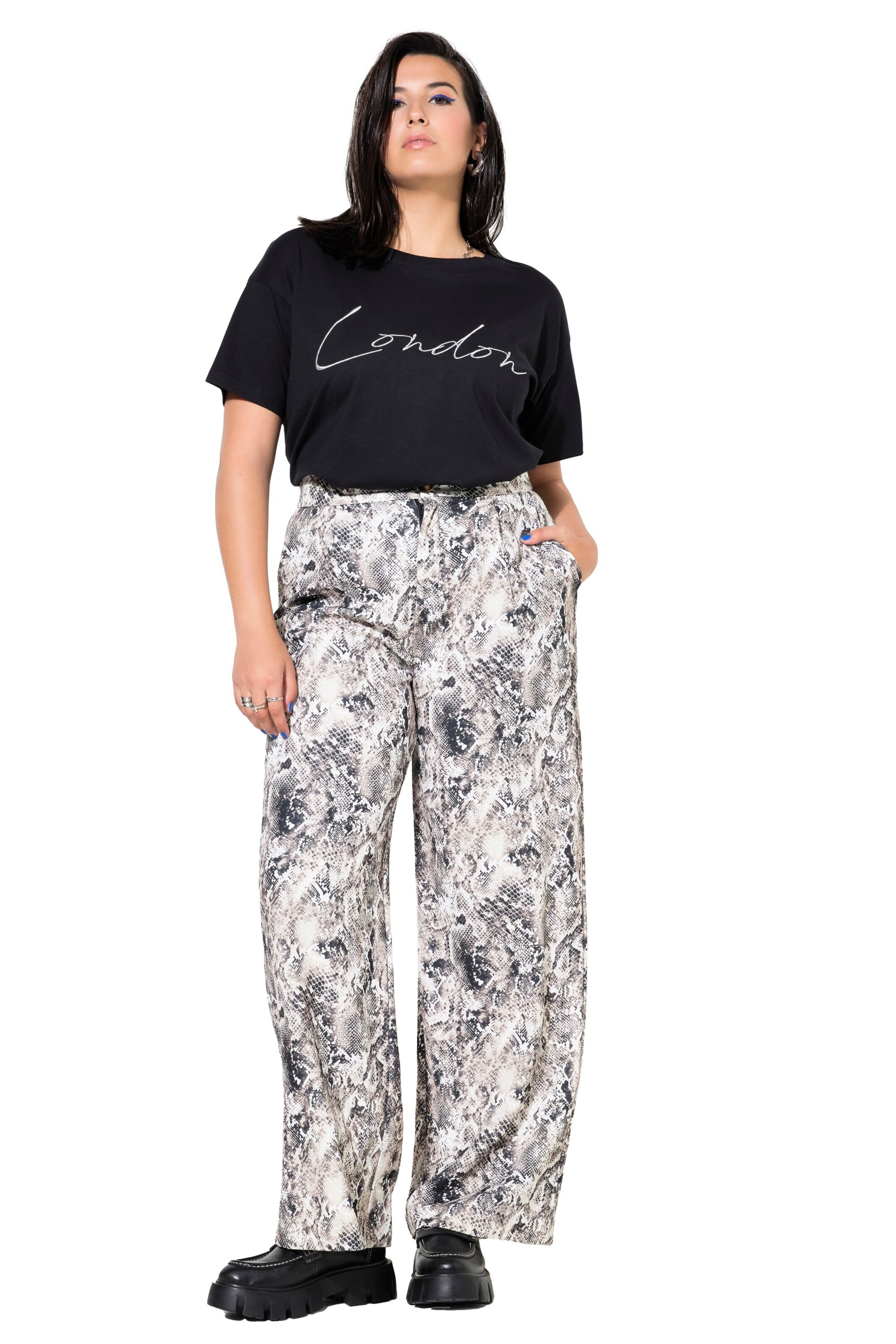 Studio Untold Wide leg Broek in Gemengde kleuren