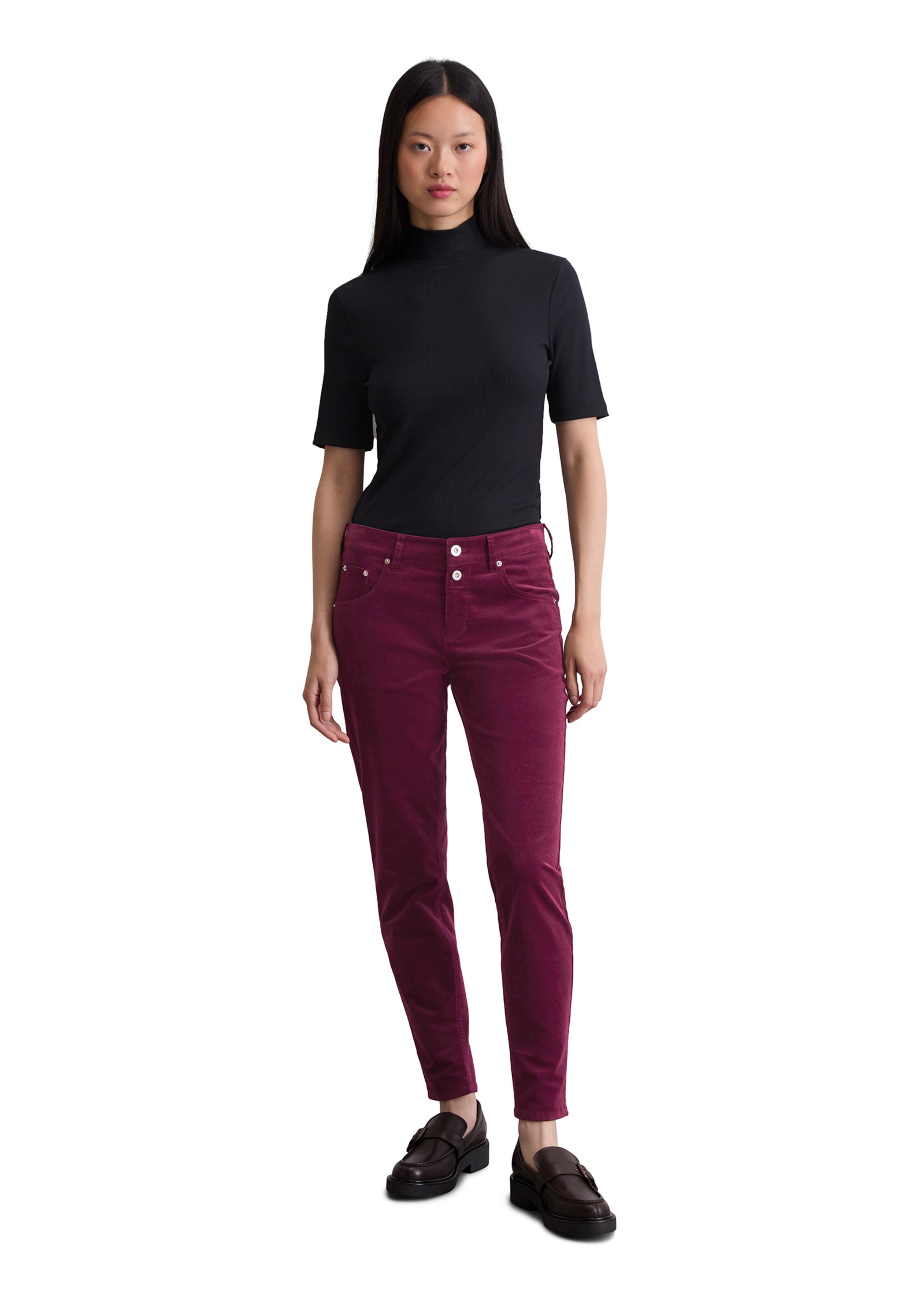 Marc O'Polo Regular Hose 'Theda' in Rot