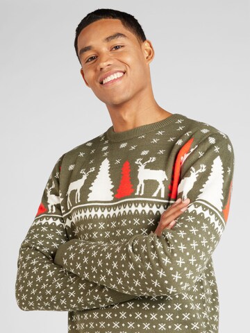 Denim Project Sweater 'X-MAS DEER' in Green