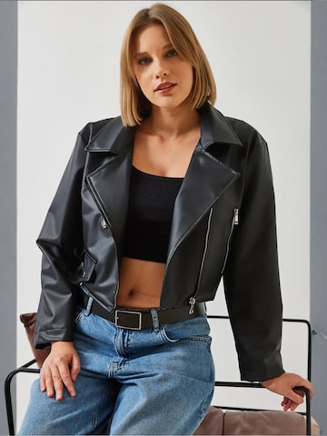 Veste mi-saison Bianco Lucci en noir