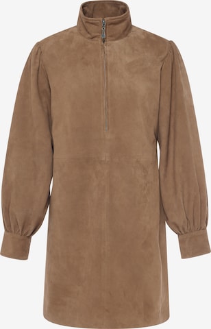 DreiMaster PREMIUM Kleid in Beige: Vorderseite