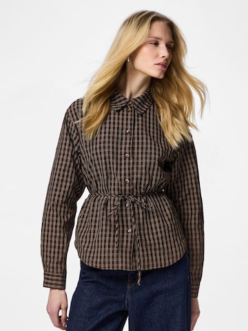 PIECES Blouse 'PCMaya' in Brown: front