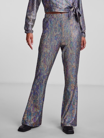 PIECES Flared Trousers 'Maza' in Mixed colours: front