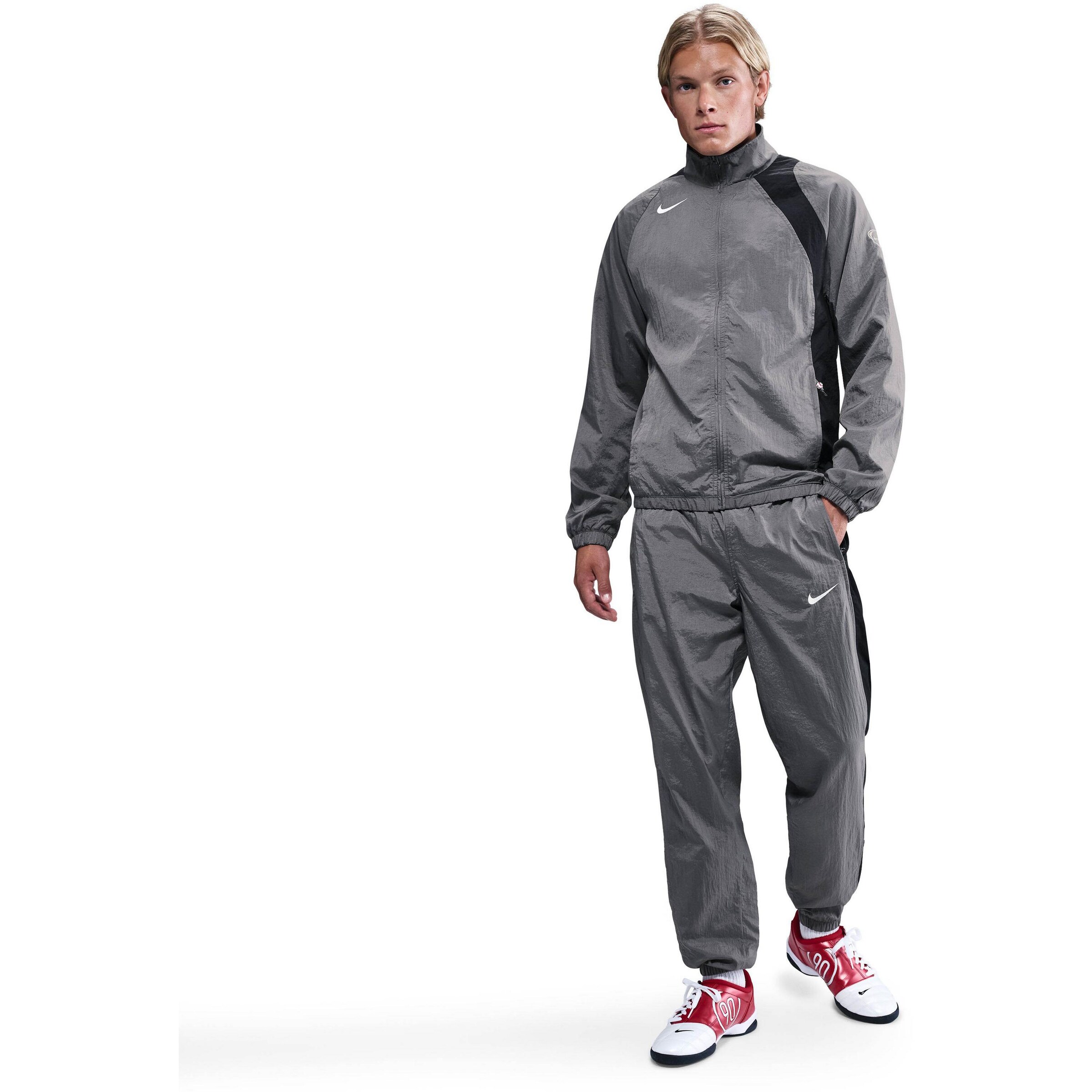 NIKE Tapered Workout Pants 'Total 90' in Grey
