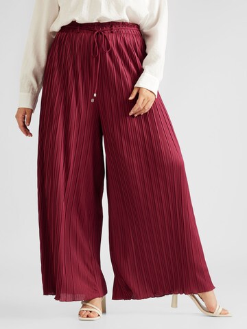 Wide leg Pantaloni 'Letizia' di ABOUT YOU Curvy in rosso: frontale