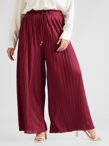 ABOUT YOU Curvy - Perna larga Calças 'Letizia' em vermelho: frente