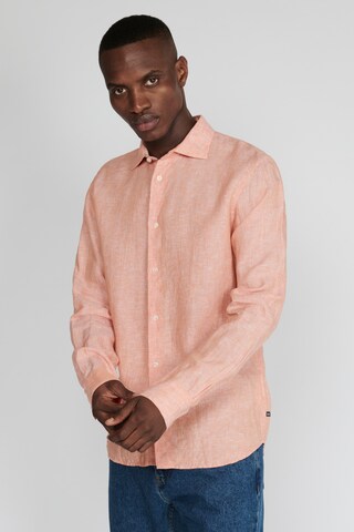 Matinique Regular fit Button Up Shirt 'Marc' in Orange: front