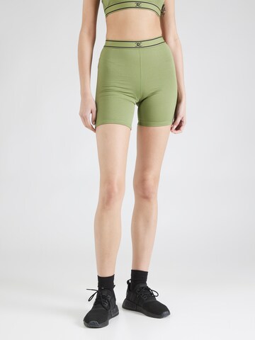 Juicy Couture Sport Skinny Workout Pants in Green: front