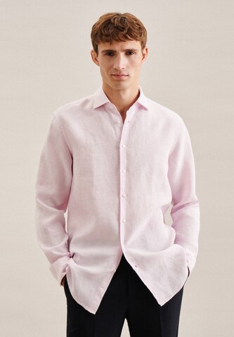 SEIDENSTICKER Regular fit Business shirt in Pink: front