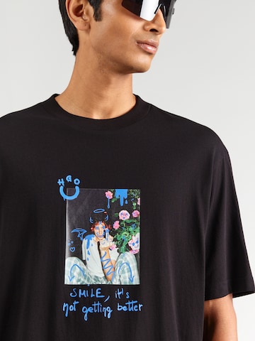 juoda HUGO Marškinėliai 'Nugobeam'