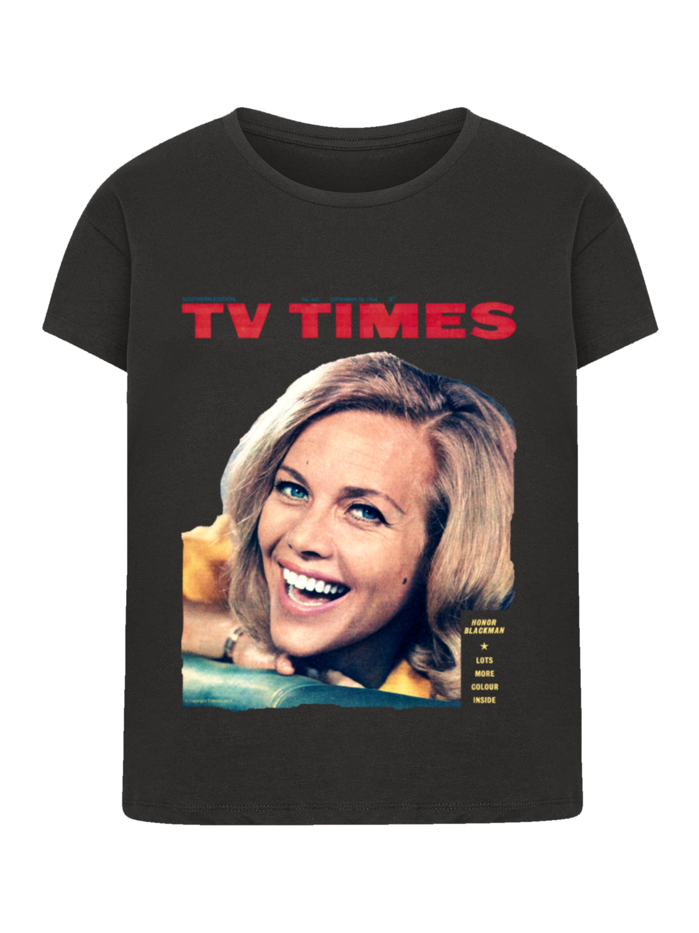 T-shirt 'TV Times Honor Blackman 1964 Cover' F4NT4STIC en noir : devant