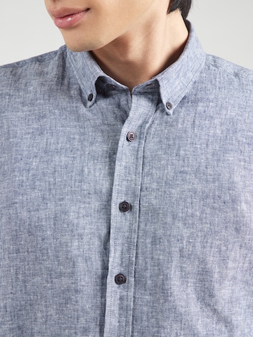 Coupe regular Chemise Lindbergh en bleu