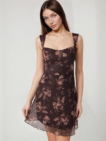Hiccup Dress in Brown: front