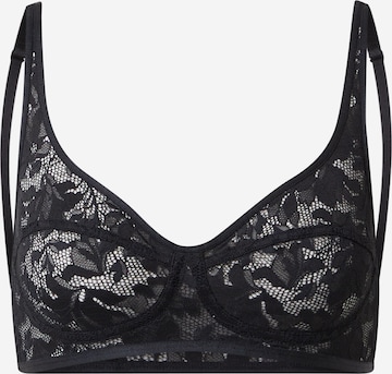 hunkemöller x NA-KD Bralette Bra 'Elle' in Black: front