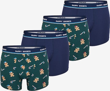 Boxers ' Jersey X-Mas ' Happy Shorts en bleu : devant