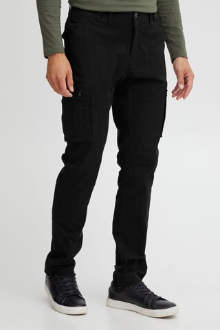 INDICODE JEANS Regular Cargo Pants 'Cargas' in Black: front