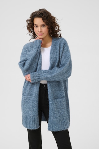 Kaffe Gebreid vest 'KAtrina' in Blauw: voorkant