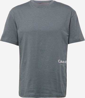 Calvin Klein Bluser & t-shirts 'OFF PLACEMENT' i grå: forside
