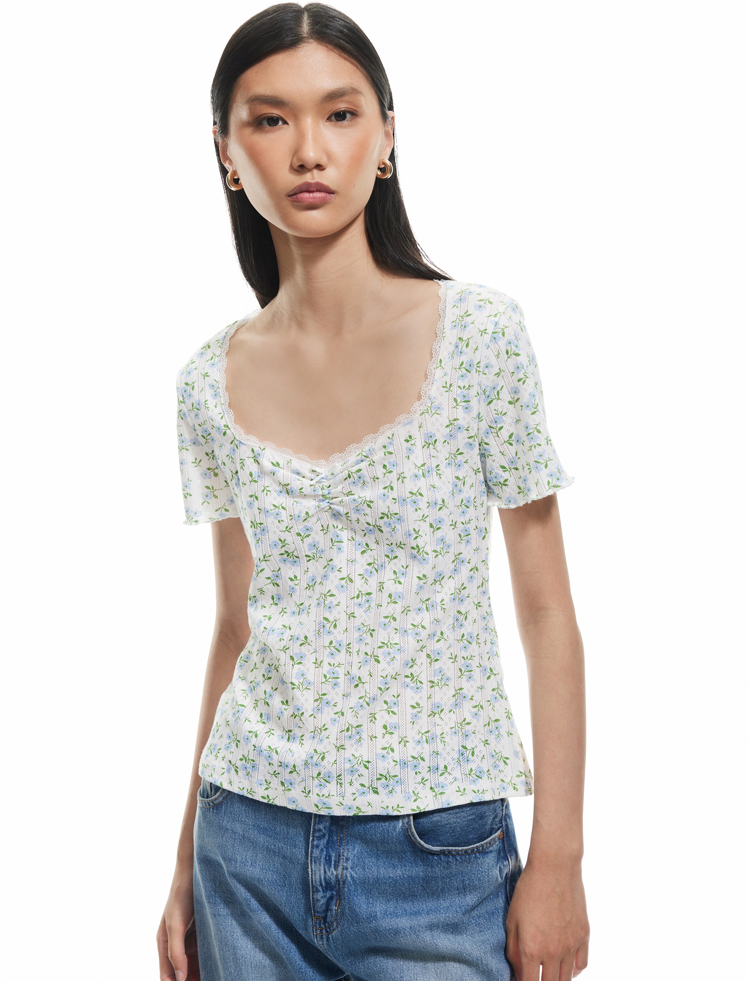 Koton T-Shirt in Weiß: Vorderseite