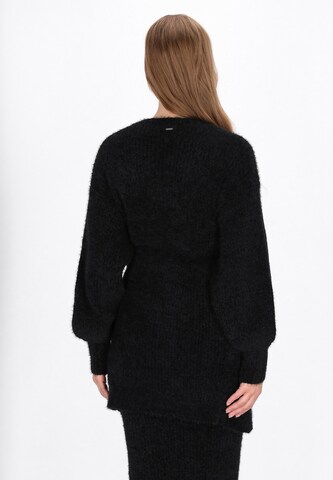 Cardigan oversize DreiMaster Vintage en noir