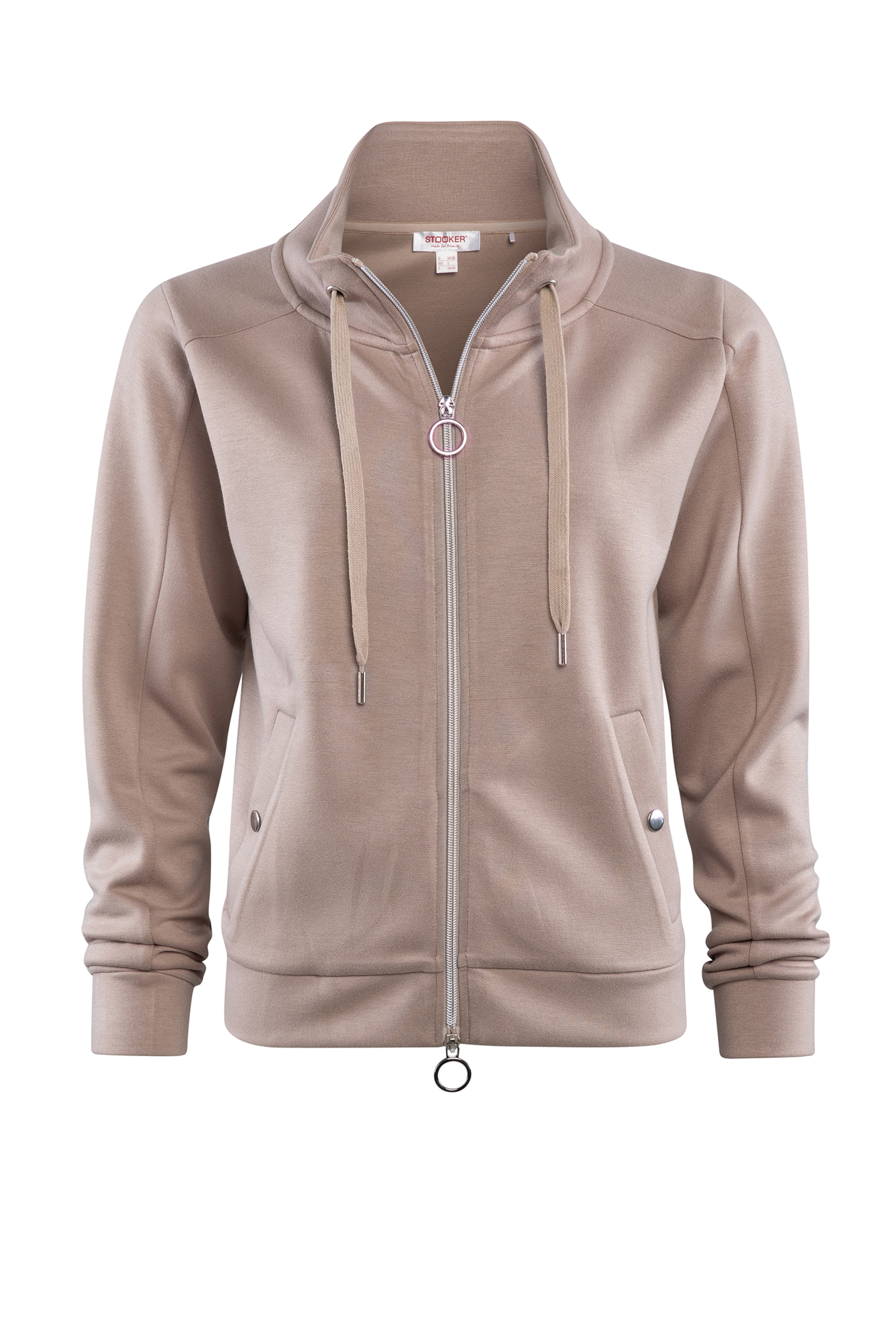 Veste de survêtement STOOKER WOMEN en beige : devant