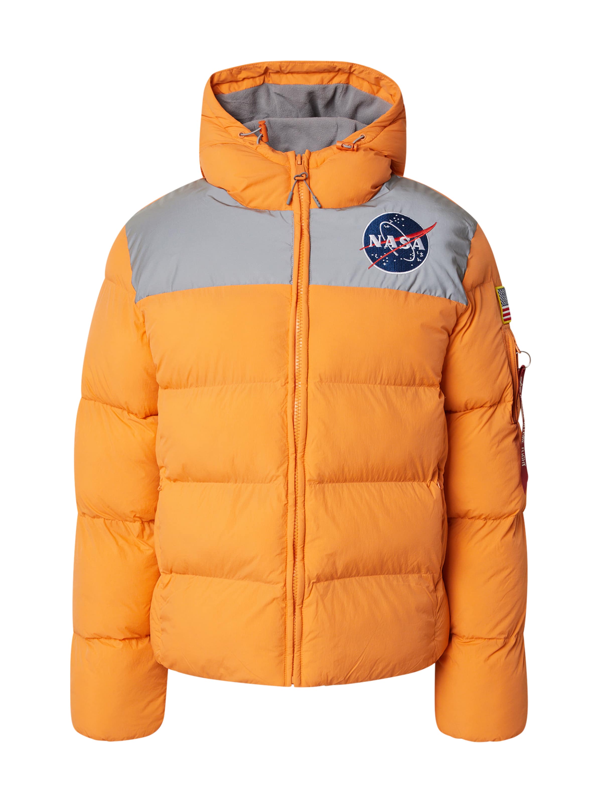 ALPHA INDUSTRIES Přechodná bunda 'HP NASA' – oranžová: přední strana