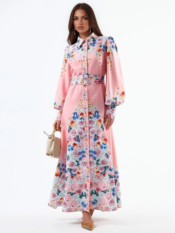MSN Collection Maxi Kleid in Pink: Vorderseite