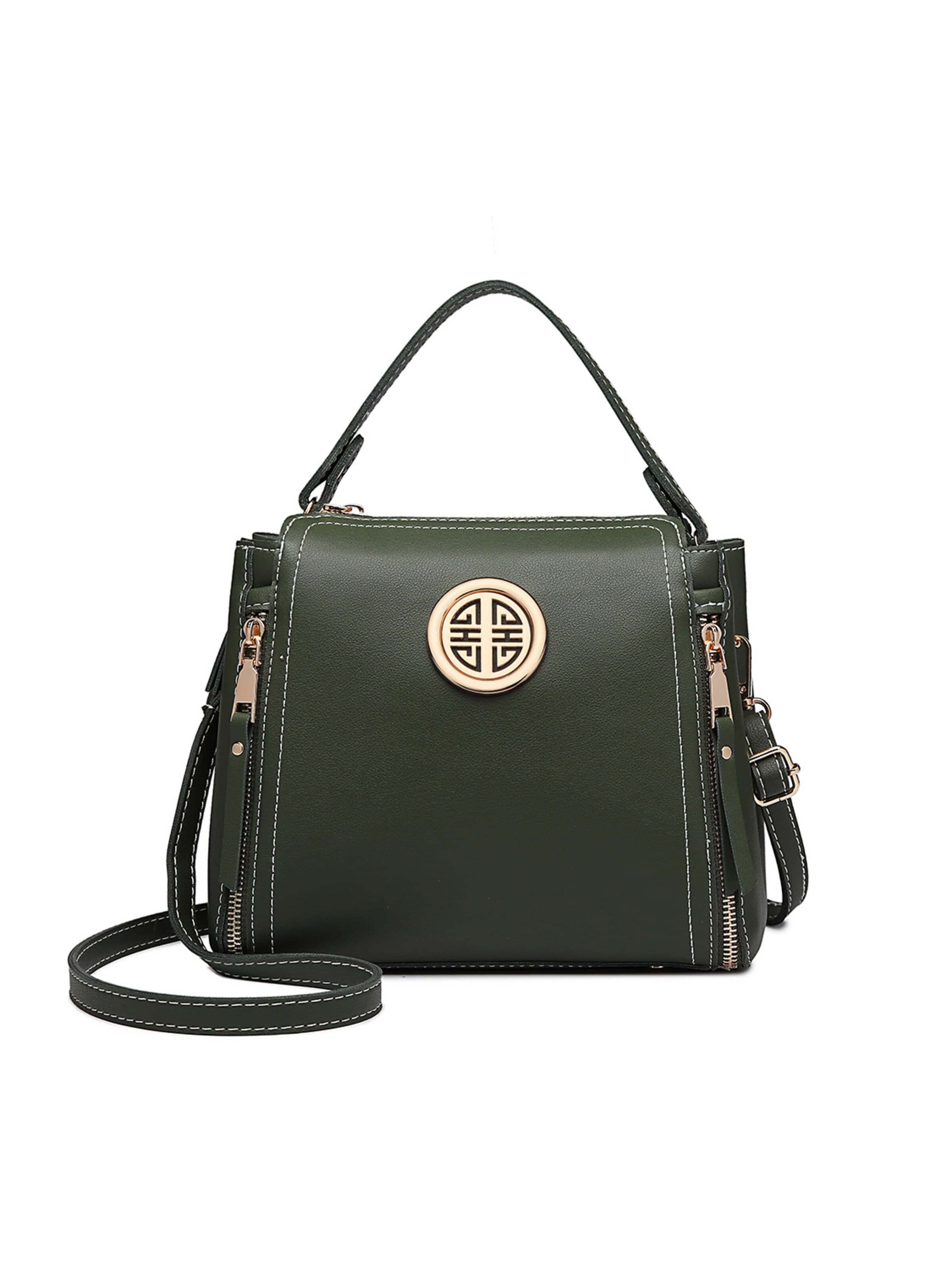 Miss Lulu Crossbody Bag in Green: front