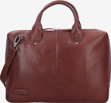 Plevier Document Bag in Brown: front