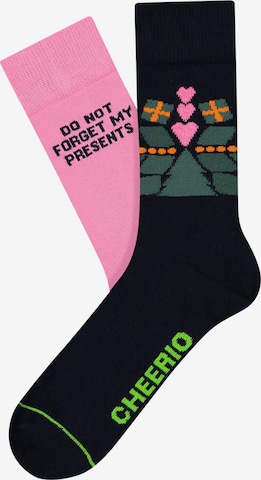 CHEERIO* Socks 'Presents Now' in Pink: front