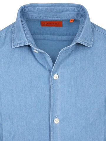 Coupe slim Chemise Suitable en bleu