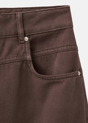 MANGO Wide Leg Jeans 'Blair' in Braun