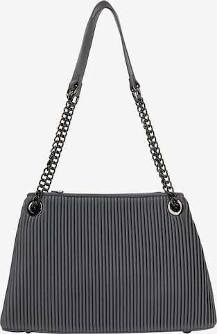 Borsa a spalla di faina in grigio: frontale