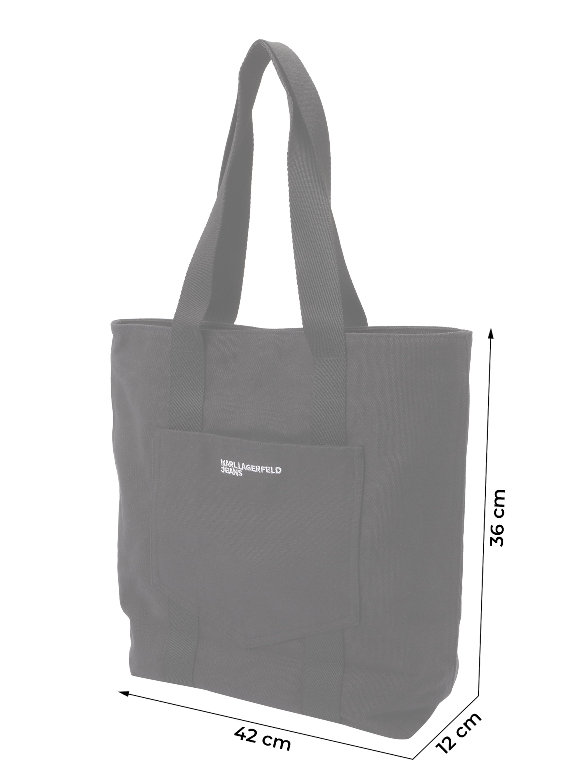 KARL LAGERFELD JEANS Shopper táska 'Box Logo Canvas' - fekete