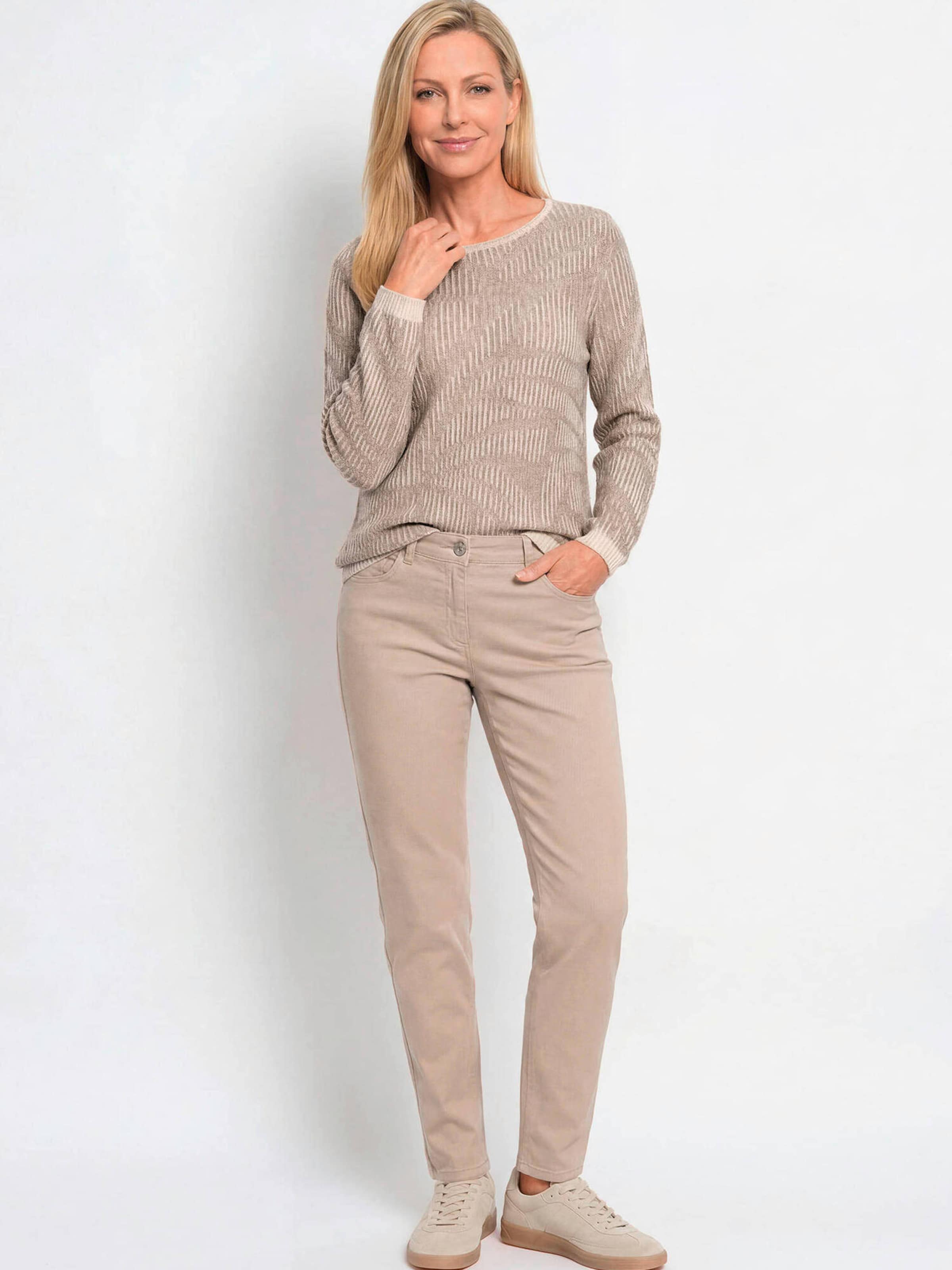 Regular Jean 'Sara' Goldner en beige : devant