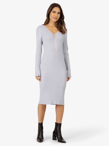 APART Knitted dress in Grey: front