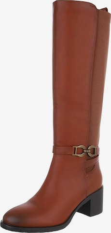 Ital-Design Stiefel in Beige: Vorderseite