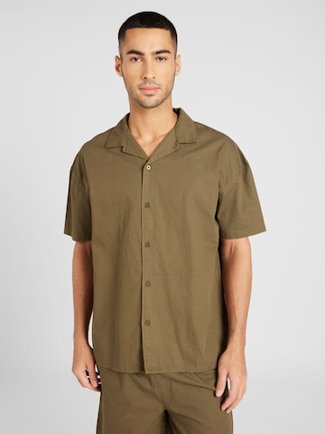 Denim Project Comfort fit Button Up Shirt in Green: front